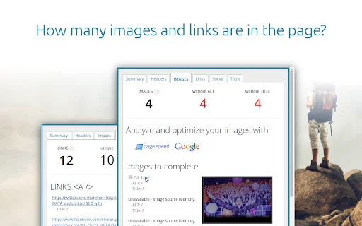 SEO META in 1 CLICK: Pinakamahusay na SEO Tool para sa Chrome - Screenshot 3
