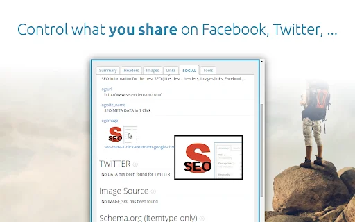 SEO META in 1 CLICK: Pinakamahusay na SEO Tool para sa Chrome - Screenshot 4