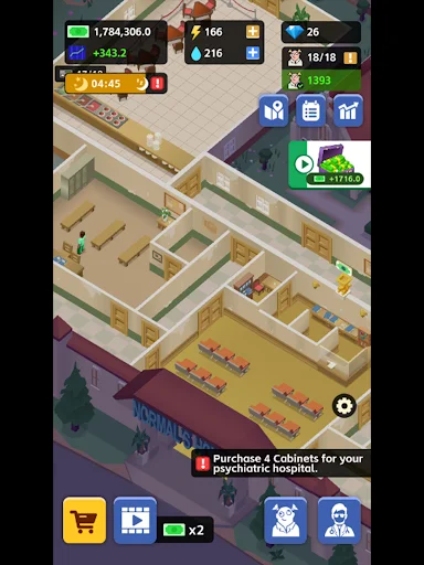 I-download ang IDLE MAD HOUSE TYCOON – Pamahalaan ang Baliw na Hospital - Screenshot 14
