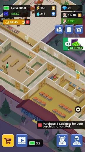 I-download ang IDLE MAD HOUSE TYCOON – Pamahalaan ang Baliw na Hospital - Screenshot 6