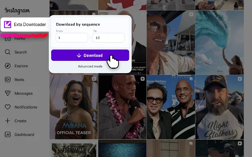 Exta: Pinakamabilis na Instagram Downloader – Libreng HD Download - Screenshot 5